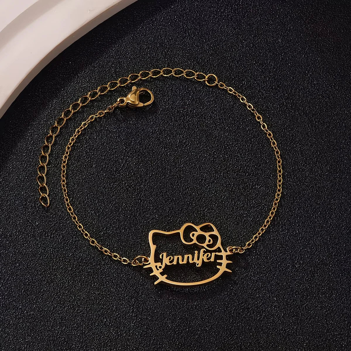 Personalized Name Bracalet Kitty Chain